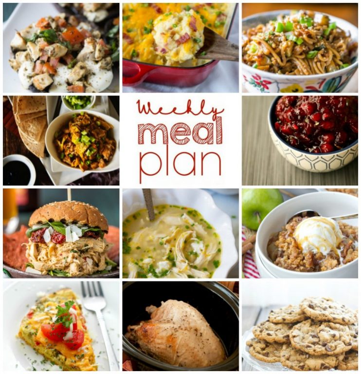 Weekly Meal Plan {Week 70} - 11 of us food bloggers bringing you a full week of recipes including holiday dinner ideas, festive sides dishes, and divine desserts!