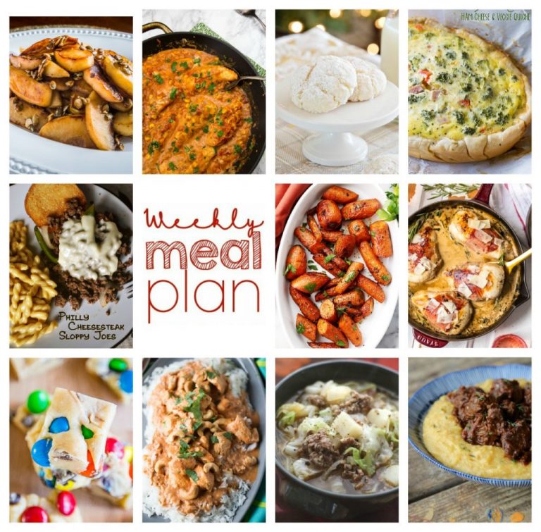 Weekly Meal Plan {Week 73} – 11 great bloggers bringing you a full week of delicious holiday and Christmas recipes including dinner, sides dishes, and desserts!