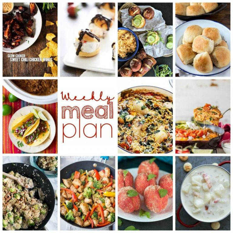 Weekly Meal Plan {Week 84} – 11 great bloggers bringing you a full week of recipes including dinner, sides dishes, and desserts!