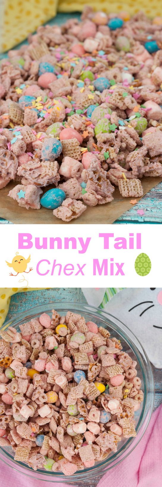 Easter Bunny Tail Chex Mix Wishes and Dishes