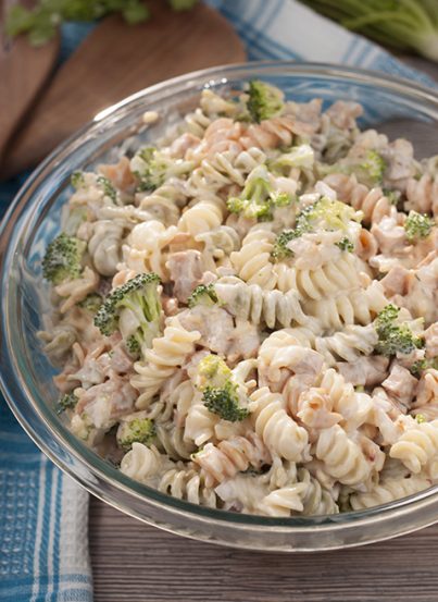 Sausage Broccoli Cheddar Pasta Salad is a side dish recipe tossed with a creamy, slightly sweet dressing that is perfect for any picnic or BBQ and tastes great every time!