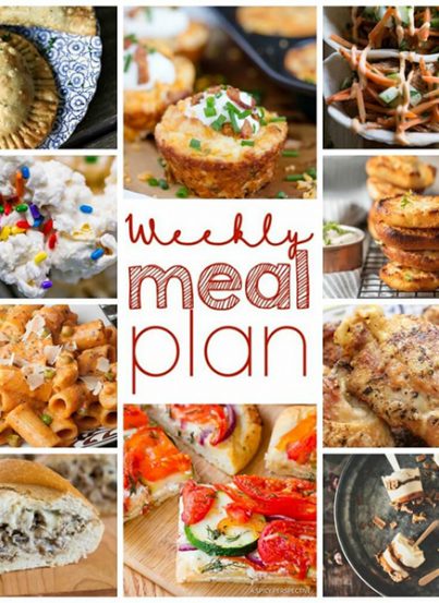 Weekly Meal Plan {Week 94} - 10 great bloggers bringing you a full week of spring recipes including dinner, sides dishes, and desserts!
