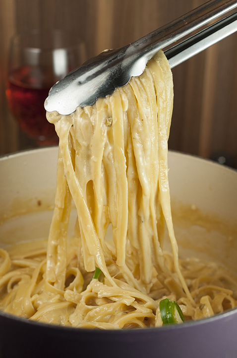 One Pot Creamy Jalapeño Popper Pasta recipe is easy enough for a weeknight meal with just the right amount of spicy flavors, creamy sauce, and gooey cheese!