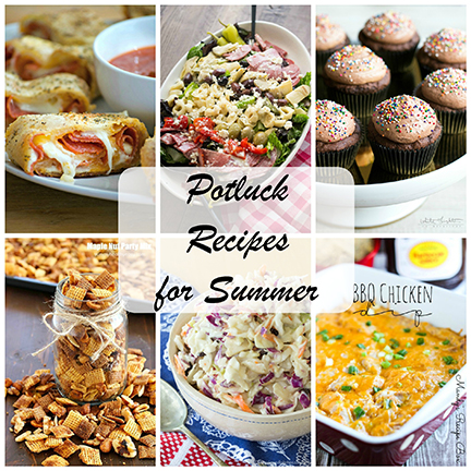 Easy Potluck Recipe Ideas for Summer for Memorial Day, 4th of July, or Labor Day. There are simple ideas for sweet or savory!