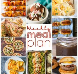 Weekly Meal Plan {Week 98} - 10 great bloggers bringing you a full week of recipes including dinner, sides dishes, and desserts just in time for Memorial day cook-outs and picnics!