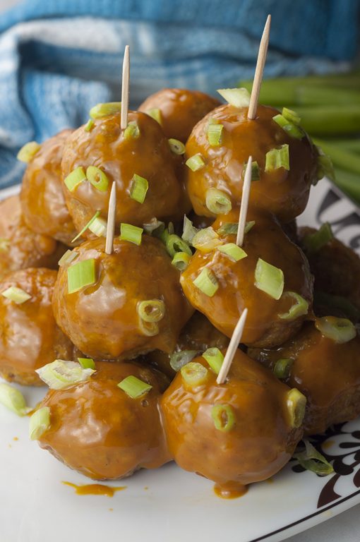 Firecracker Chicken Meatballs recipe can be an easy, light party appetizer or serve them over rice and make a healthy weeknight dinner out of them! They have a nice spicy kick to them but can be toned down to your liking!