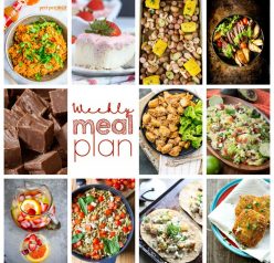 Weekly Meal Plan {Week 100} - 10 great bloggers bringing you a full week of summer recipes including dinner, sides dishes, and desserts!