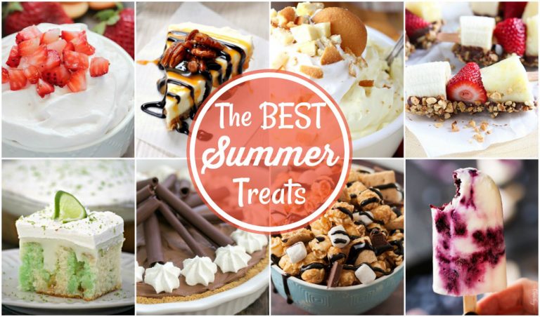 Get creative and cool down on a hot summer day with these 14 Best Summer Treats! These desserts are great to bring to potlucks or serve to guests!