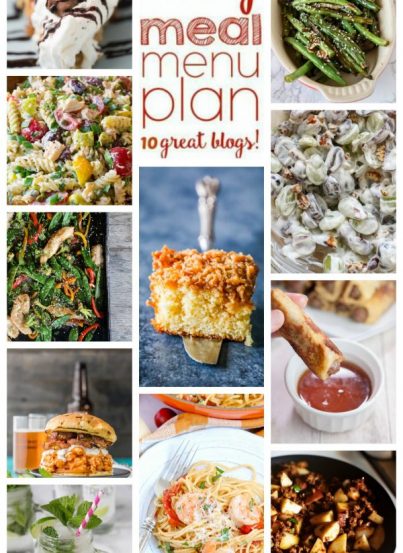 Weekly Meal Plan {Week 106} – 10 great bloggers bringing you a full week of super easy summer recipes including dinner ideas, sides dishes, and desserts!