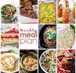 Weekly Meal Plan {Week 115} – 10 great bloggers bringing you a delicious week of recipes including dinner, sides dishes, and sweet desserts!