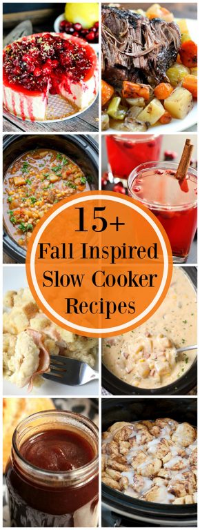 15+ Fall Inspired Recipes - round out your fall holidays and celebrations with these festive main course, side dish, appetizer, drink, and dessert recipes!