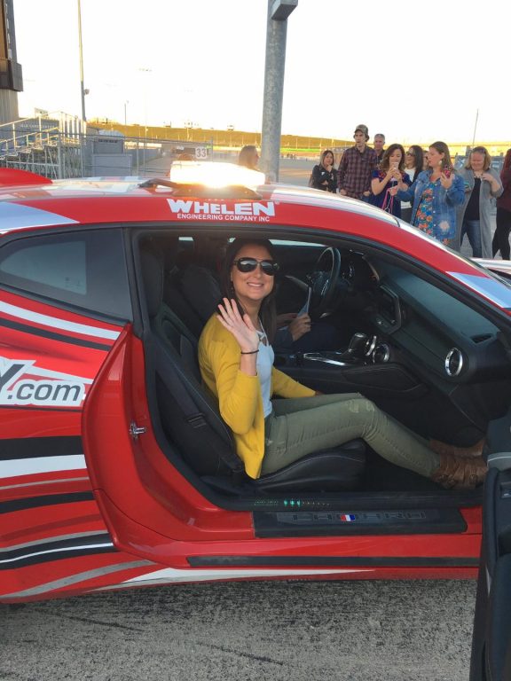 Iowa Speedway ready to take a ride in a real racecar.