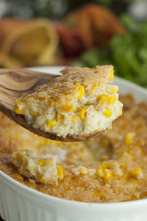 Old-Fashioned Creamed Corn Casserole | Wishes and Dishes