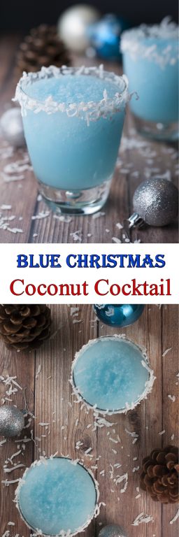 Blue Christmas Coconut Cocktail recipe is the best boozy alcoholic Christmas drink and is sure to put a smile on everyone's faces! This is perfect for serving at a party and you can make a huge batch of it.