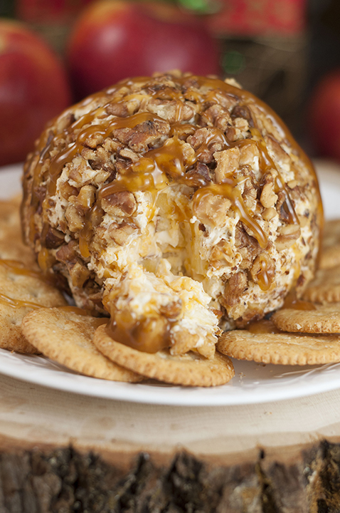 Quick and easy Caramel Apple Cheese Ball recipe works for a holiday appetizer idea, snack OR dessert! This sweet and salty treat would be perfect for a potluck or office party. 