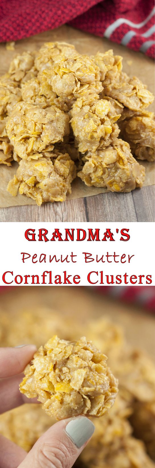 Grandma's Peanut Butter Corn Flake Clusters Wishes and Dishes
