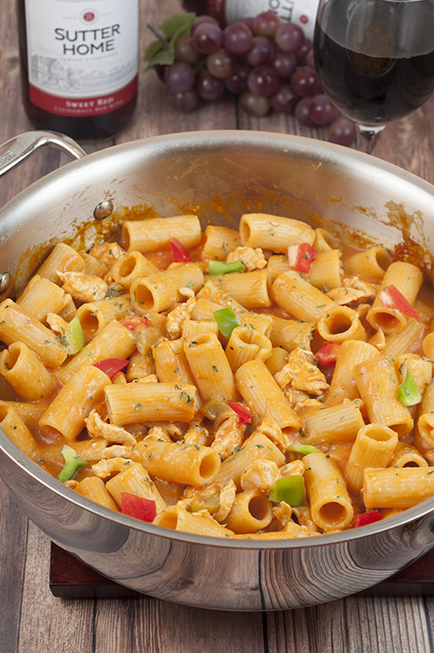 This easy Spicy Chicken Riggies recipe is one of my favorite Italian pasta dishes with the perfect amount of kick to it in a creamy tomato sauce. The whole family will love this!