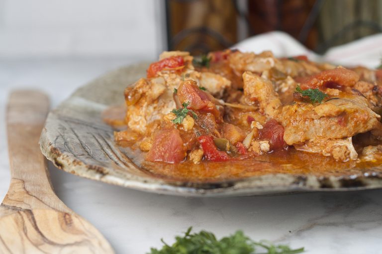 This hearty Chicken Cacciatore dinner is so easy to make and the rich, thick broth is delicious. We love it served over pasta or with a side of rice and it's the perfect choice for Italian night!