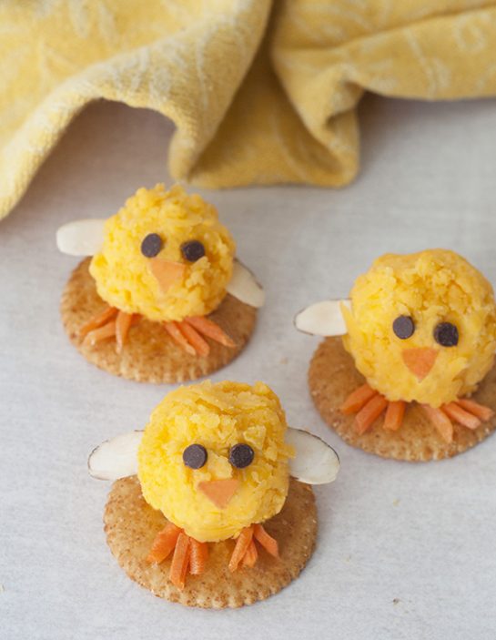 Baby Chick Mini Cheese Balls | Wishes and Dishes
