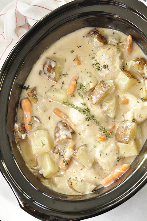 Crock Pot Creamy Ranch Chicken And Potatoes Wishes And Dishes