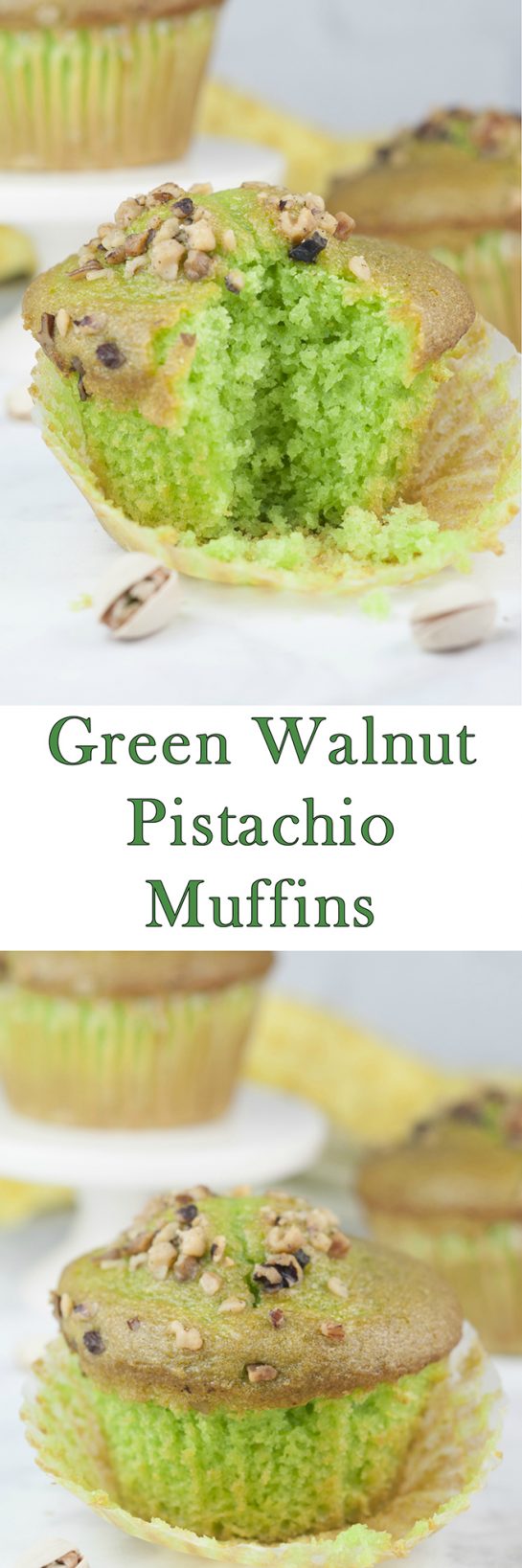 Green Walnut Pistachio Muffins Wishes and Dishes