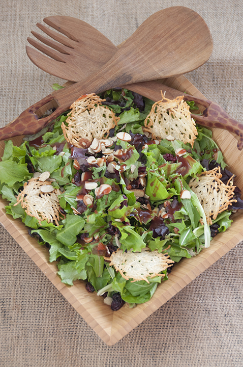 This recipe for Baked Parmesan Crisps is a gluten-free, low carb snack or perfect addiction to a salad to make it look fancy for dinner guests! Add them to soup or any salad!