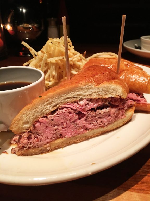 French Dip Sandwich, Hillstone Restaurant, Manhattan, NYC