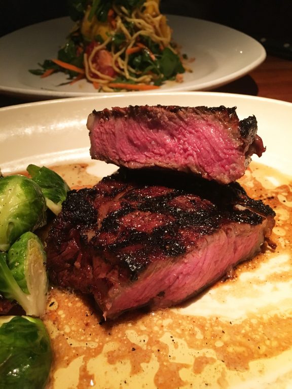 Ribeye Steak at Hillstone or Houston's Restaurant in New York City.