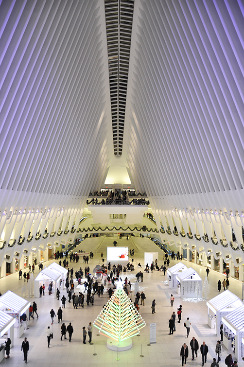 The Oculus building in Manhattan, New York City near One World Trade Center.