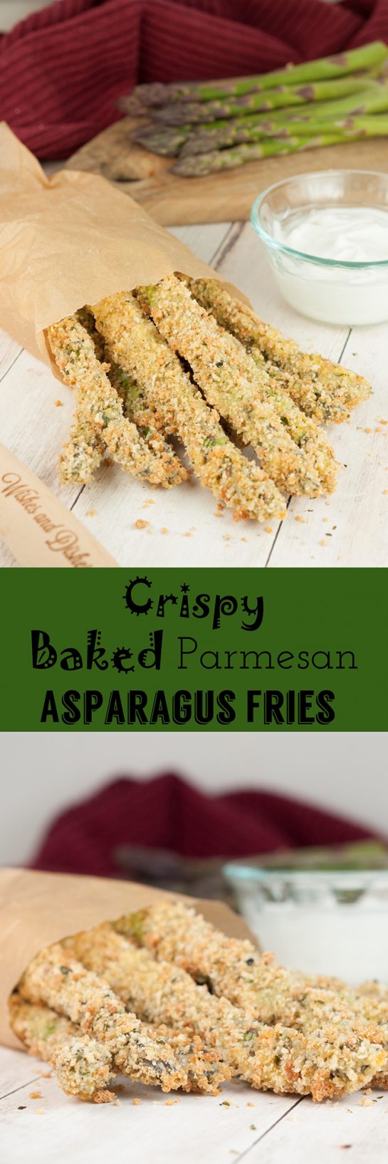Baked Parmesan Asparagus Fries with Creamy Lemon Dipping Sauce Wishes