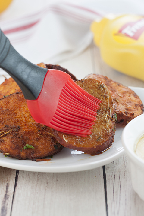 Rosemary Mustard Sauce recipe that is great for summer grilling, Memorial Day, and 4th of July, and brushing on grilled meat and grilled vegetables!