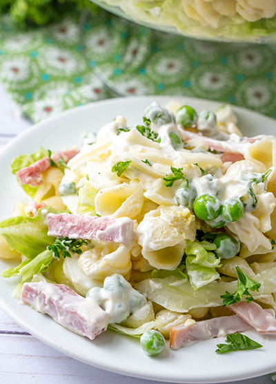 Beautiful Make-Ahead Eight Layer Salad recipe for the most foolproof, colorful salad great for entertaining, potlucks, or summer picnic side dish idea! It is so easy and you can make it ahead of time for a party or Father's Day BBQ!