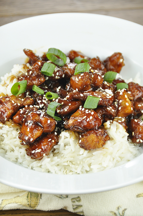 Baked Honey Sesame Chicken recipe is better than Chinese take-out and is perfect when you want great tasting Chinese food without all of the fat from the deep frying!