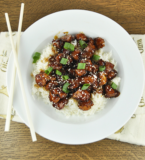 Easy Baked Honey Sesame Chicken recipe is better than Chinese take-out and is perfect when you want great tasting Chinese food without all of the fat from the oil and deep frying!