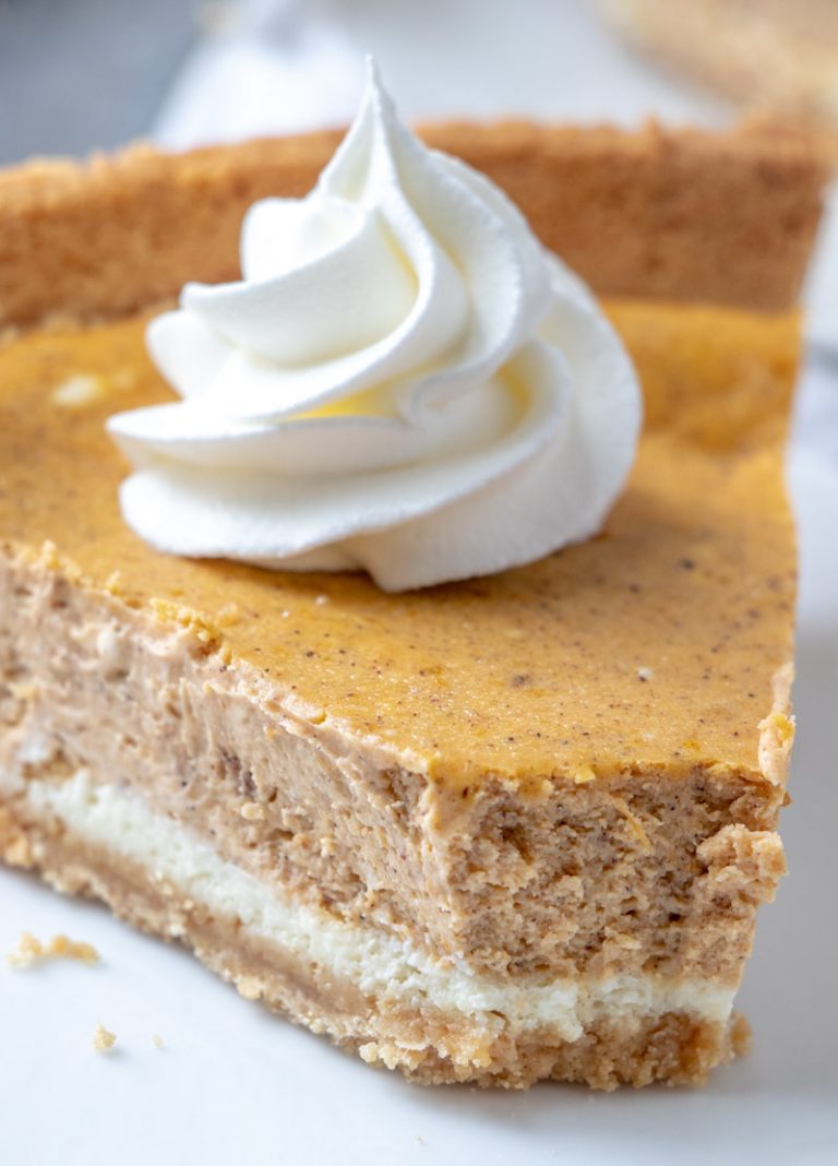 Double Layer Pumpkin Cheesecake | Wishes and Dishes