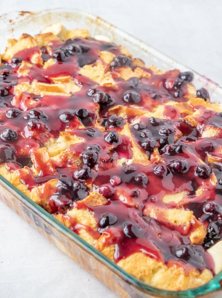 Overnight Blueberry French Toast Casserole Wishes And Dishes 