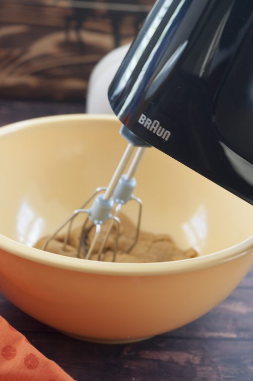 Easy, Soft, fluffy Pumpkin Snickerdoodles made with a Braun hand mixer.