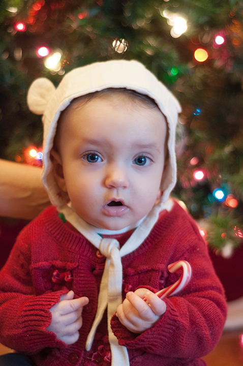 Baby Eliza's very first Christmas.