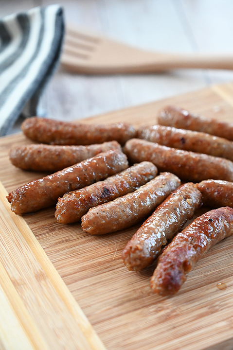 Johnsonville Fully-Cooked breakfast sausage.