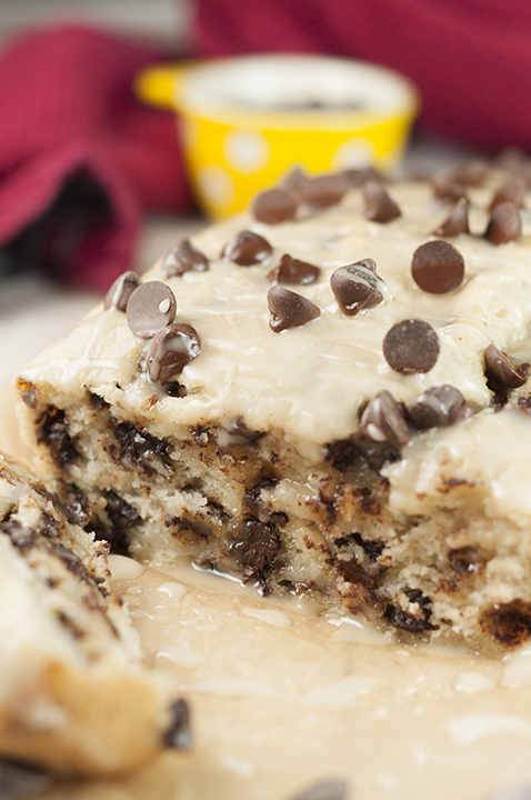 Cookie Dough Bread with a sweet glaze (with a dairy-free option) is a simple, quick dessert bread recipe great for a Christmas breakfast, holiday dessert, or just to enjoy as a weekend snack or breakfast idea!