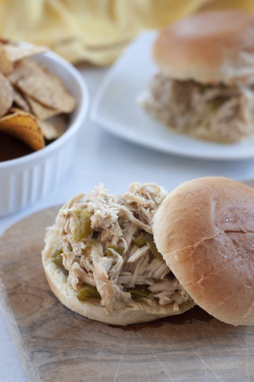 Crock Pot Pulled Cheesesteak Chicken recipe is an incredibly easy family dinner idea made right in your slow cooker and packed with flavor! You can keep it warm and serve it for a party or potluck!