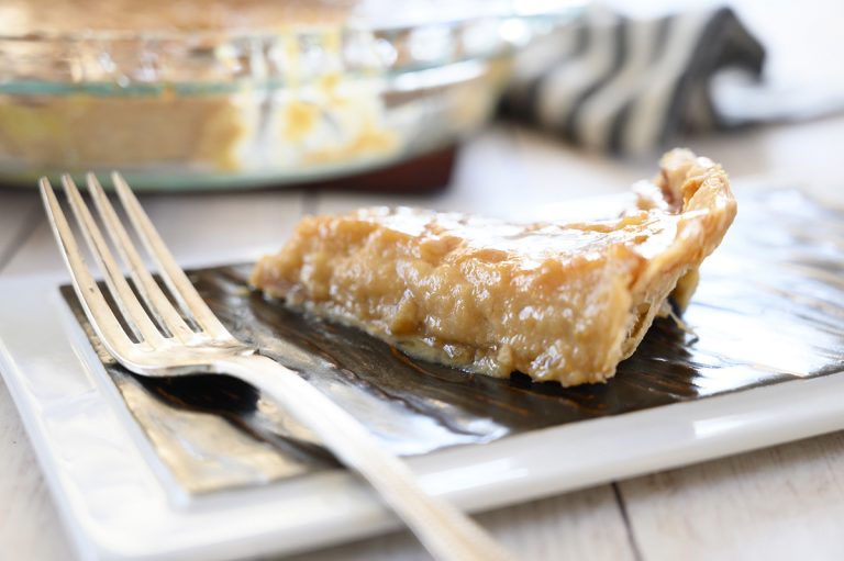 Beyond simple Salted Honey Pie recipe is an inviting sweet and salty flavored dessert with an irresistible custard filling, perfect flakey pie crust, and is absolutely perfect for Easter dessert or holiday brunch!