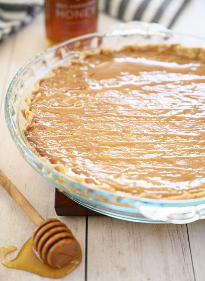 Beyond simple Salted Honey Pie recipe is an inviting sweet and salty flavored dessert with an irresistible custard filling, perfect flakey pie crust, and is absolutely delectable!