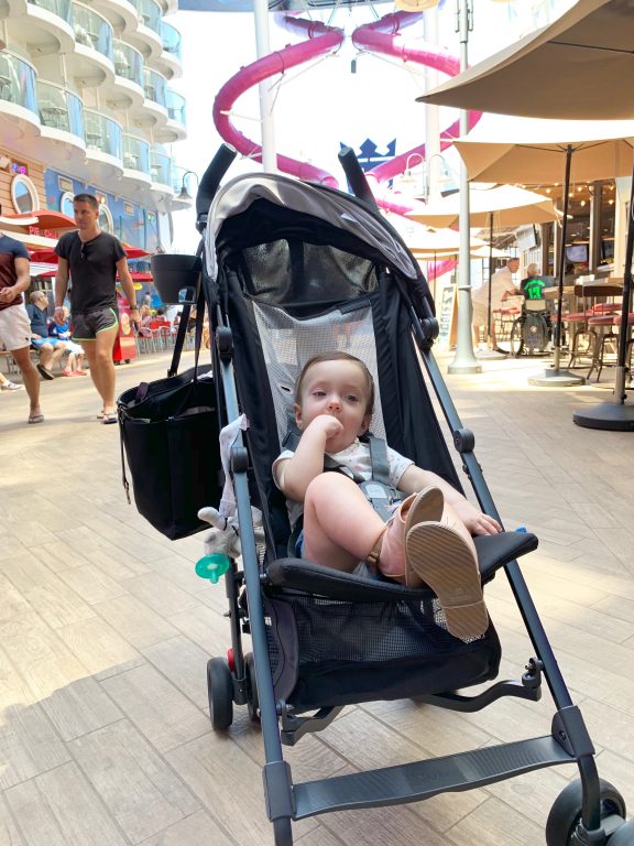 Royal Caribbean Symphony of the Seas cruise. Uppa baby umbrella stroller.