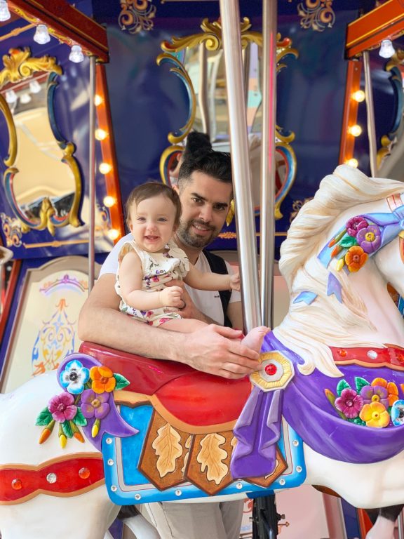 Boardwalk carousel on board Royal Caribbean Symphony of the Seas cruise. 