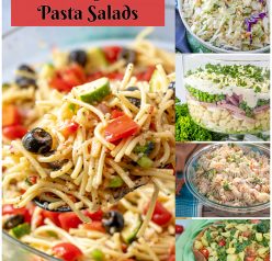 12 Perfect Pasta Salads full of vibrant colors, flavors, and textures. All 12 are the perfect compilation of healthy and hearty and wonderful side dish ideas for any occasion!