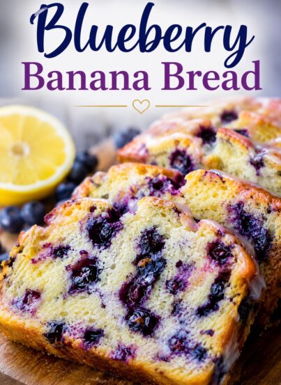 Sliced Blueberry Banana Bread recipe