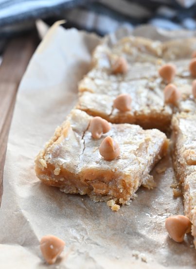 Incredibly soft, chewy homemade Butterscotch blondies brownies with a hint of nuttiness from the browned butter and hints of butterscotch. Such an easy dessert recipe you can make quickly!