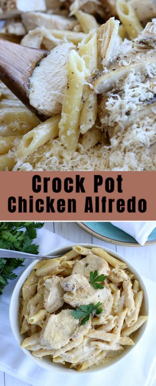 Crock Pot Chicken Alfredo is an easy crock pot recipe and Italian pasta recipe with a homemade sauce that really shines! Classic comfort food that tastes like restaurant quality, but better!