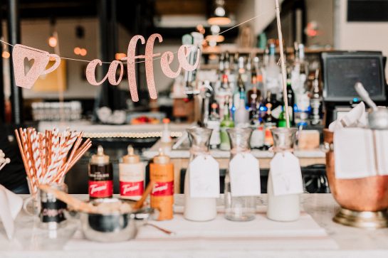 Tips for Setting up a Coffee Bar for your Party! Invite a few freinds over and host a casual coffee bar party right at home or set it up for a large party!